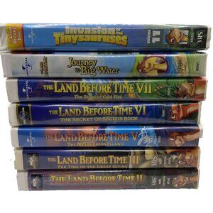 The Land Before Time VHS Lot 7 Videos Clamshell Cases Children’s Animated